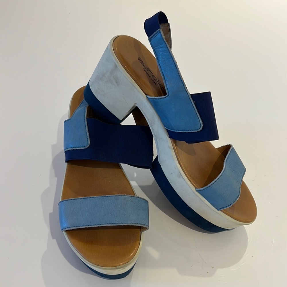 Eureka Platform Leather Sandals 👡